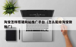 临清淘宝怎样搭建网站推广平台（怎么能给淘宝做推广）